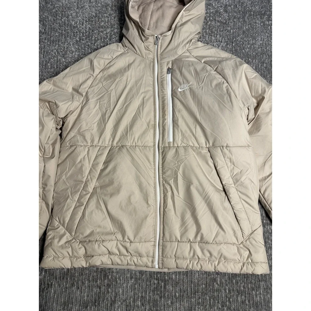 Nike Therma Fit Size L Hooded Zip Puffer Windrunner Jacket Coat DD6857-206